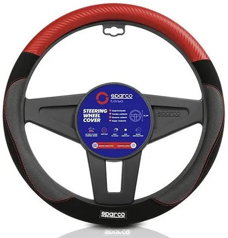 SPARCO CUBREVOLANTE S122 ROJO/NEGRO/GRIS